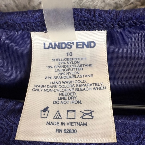 Lands' End Navy Blue Tankini top - Picture 3 of 7